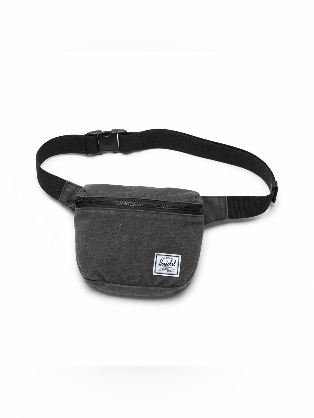 Herschel Seventeen Waist Pack Black Canvas Fanny Pack Travel Bag